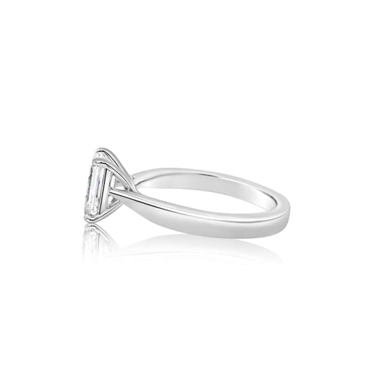 Emerald Cut 2.04ct Mini Cathedral White Gold Ring