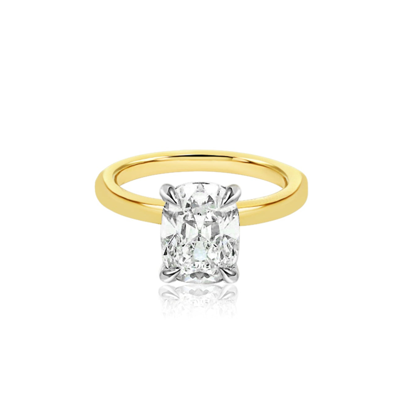 Old Mine Cut 1.55ct Hidden Halo Ring