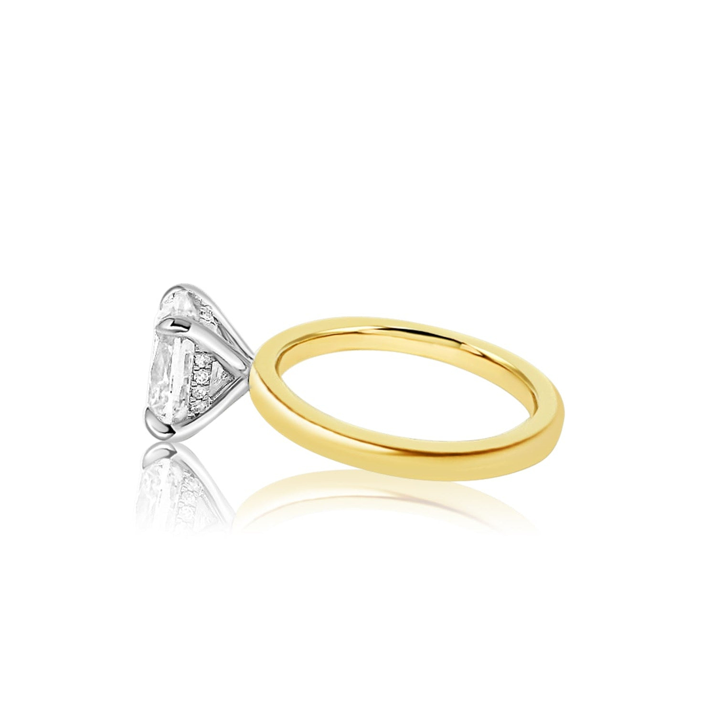 Old Mine Cut 1.55ct Hidden Halo Ring