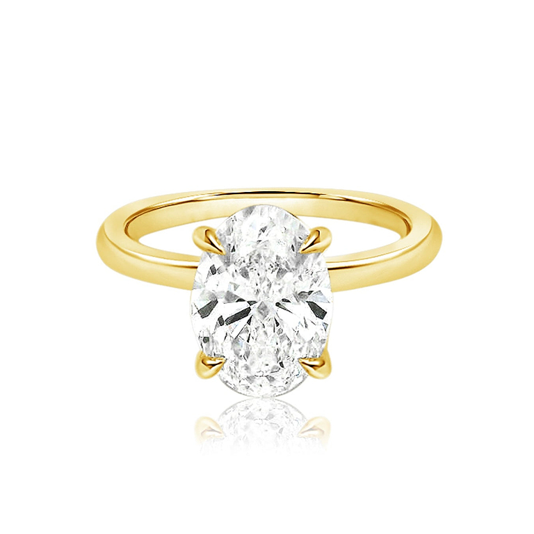 Oval Cut 2.23ct Pink Diamond Hidden Halo Ring