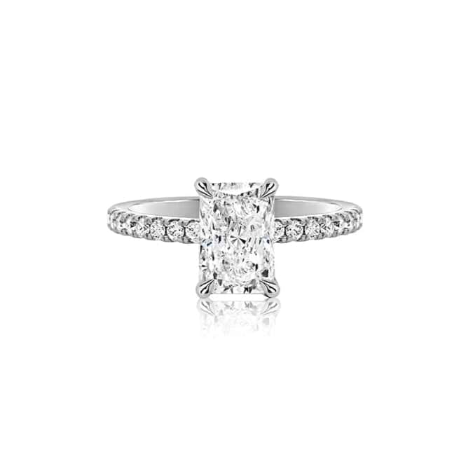 Radiant 1.31ct F VS1 IGI Lab Diamond White Gold Ring