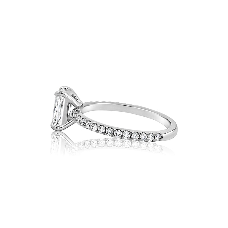 Radiant 1.31ct F VS1 IGI Lab Diamond White Gold Ring
