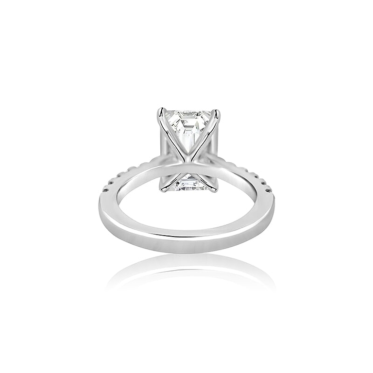 Radiant 4.46ct E VS1 IGI Lab Diamond Platinum Ring