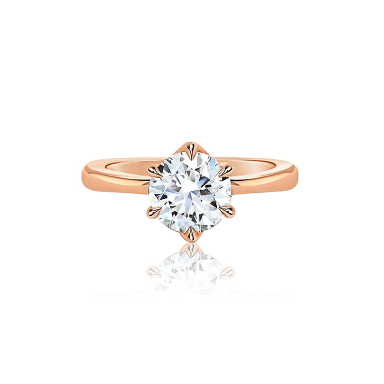 Round 1.36ct E VVS2 IGI Lab Diamond 6 Prong Mini Cathedral