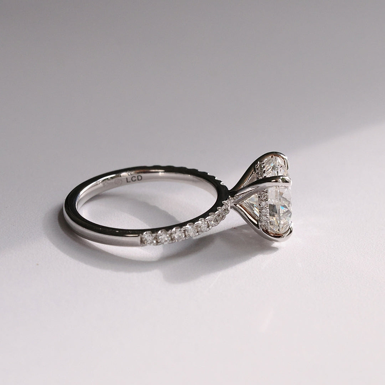 Round 3.08ct Pave Diamond Ring