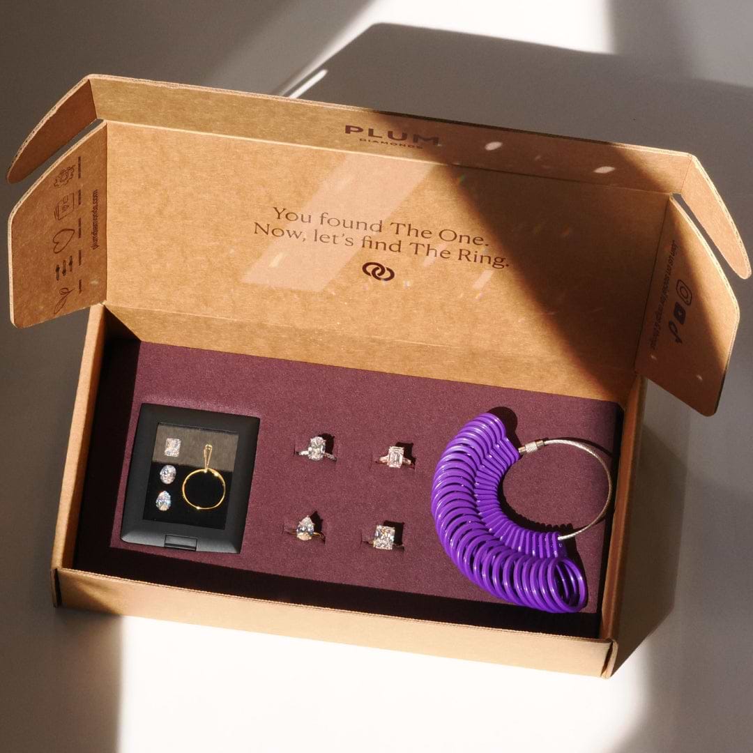 Lab Grown Find Your Diamond Kit Sizer Plum Diamonds