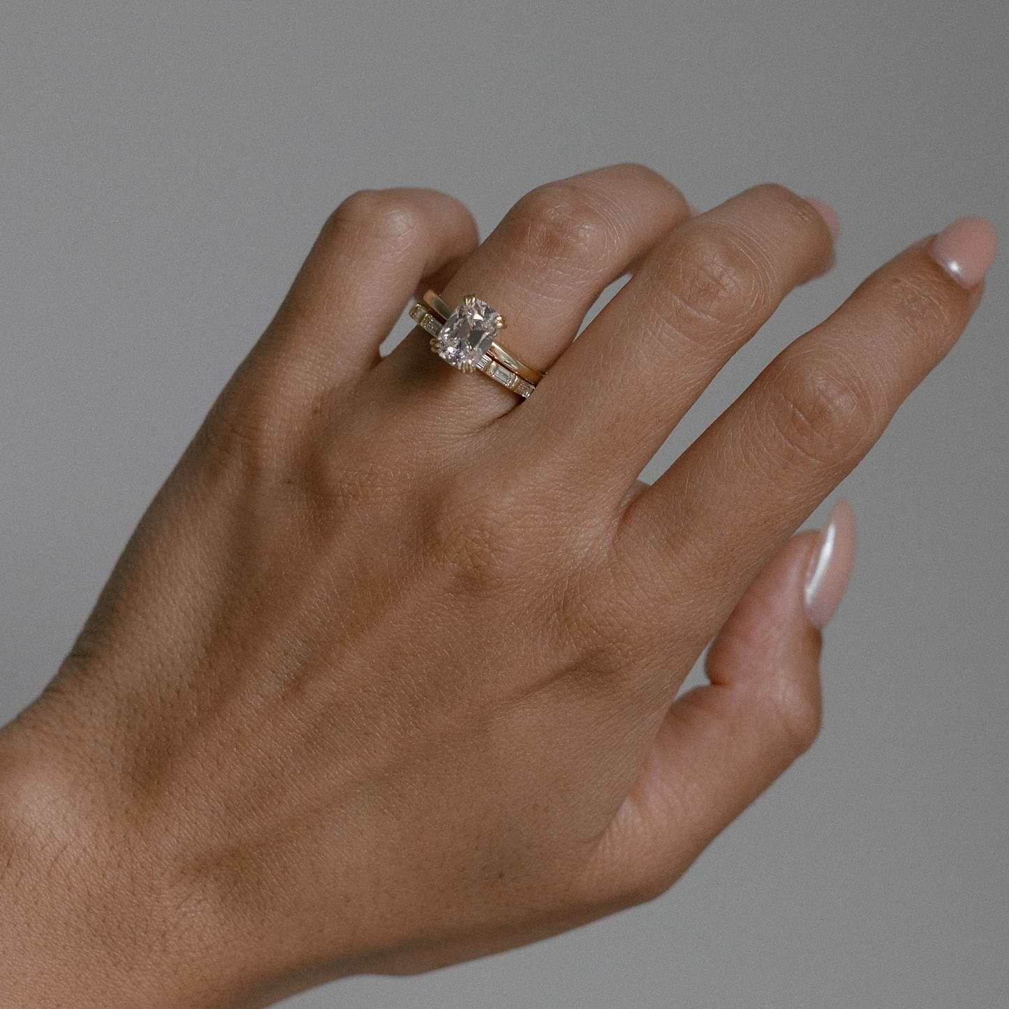 Old Mine Cut 2.41ct 2.41ct E VS1 IGI Lab Diamond Hidden Halo Ring
