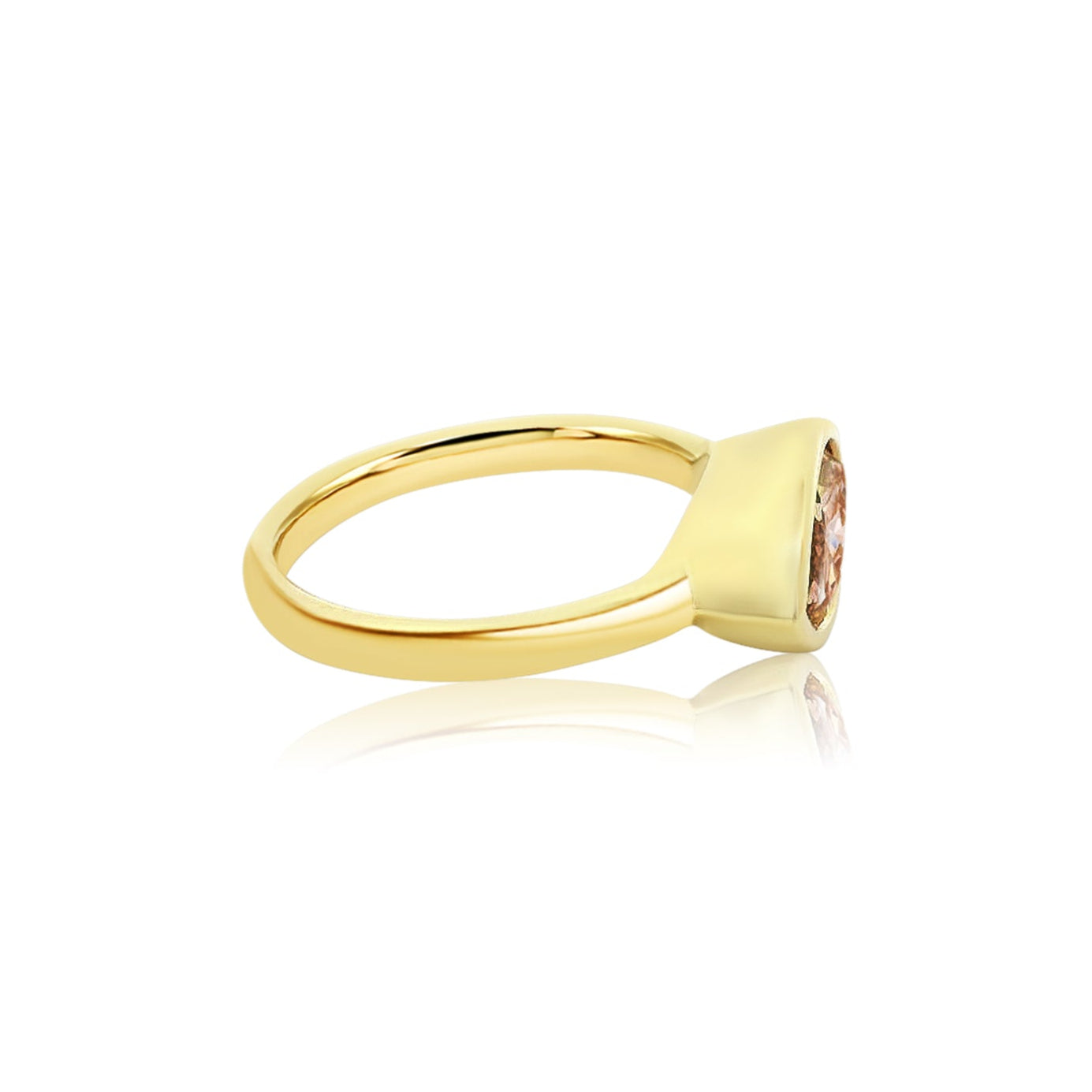 Marquise Cut 1.90ct Fancy Pink Diamond East West Bezel Ring