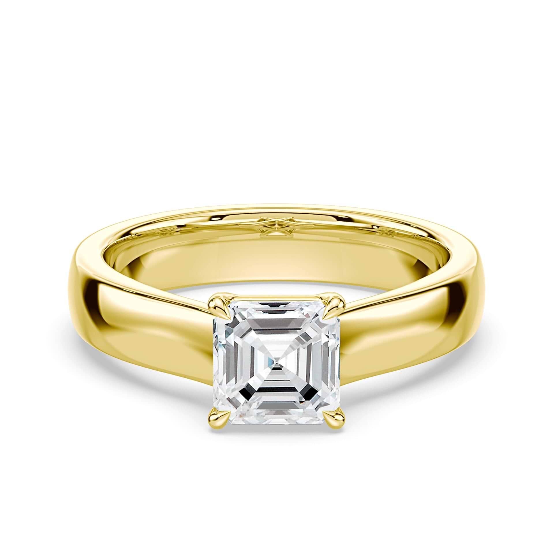 Asscher Cut Wide Trellis Ring – Plum - Main Image
