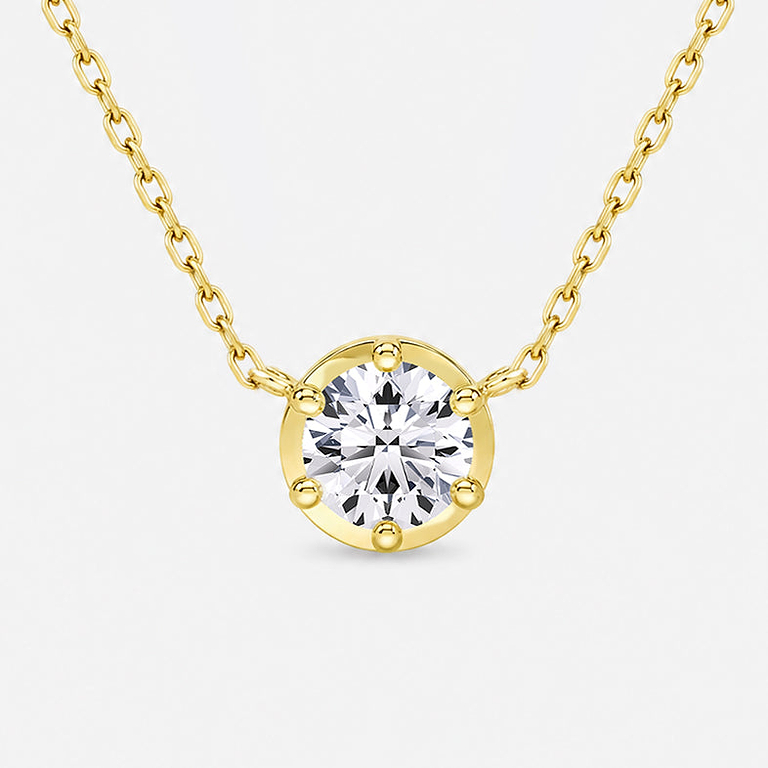 Button Back Diamond Pendant