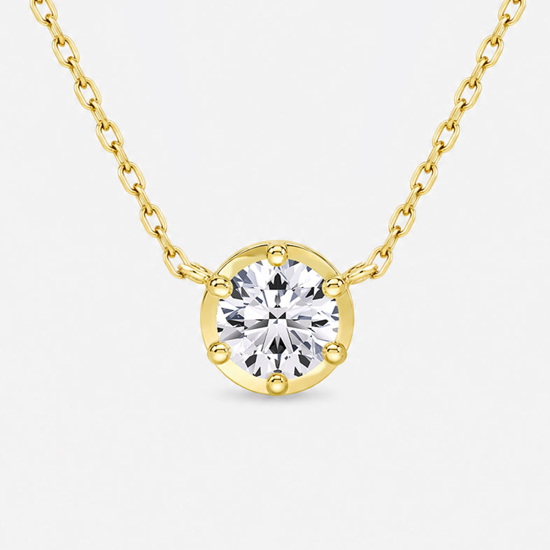 Button Back Diamond Pendant
