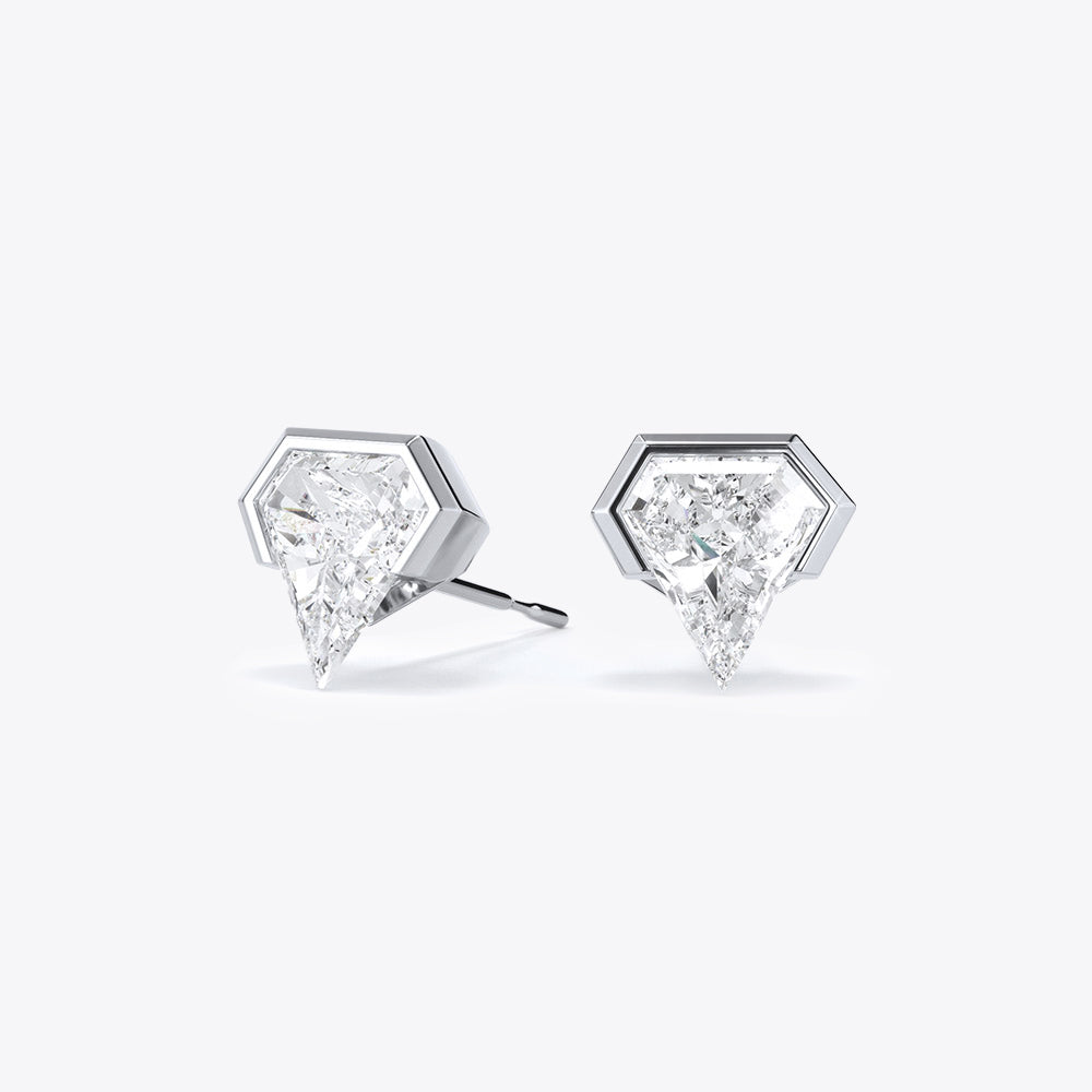 Geometric Shield Lab Diamond Studs