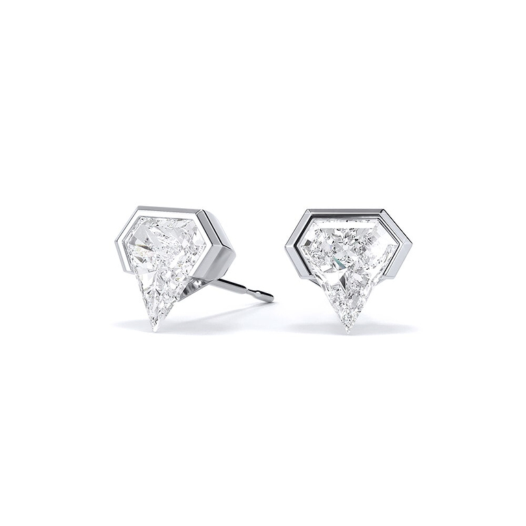 Geometric Shield Lab Diamond Studs