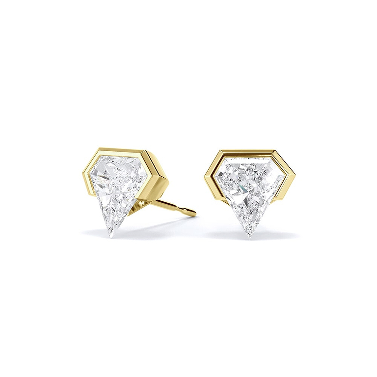 Geometric Shield Lab Diamond Studs