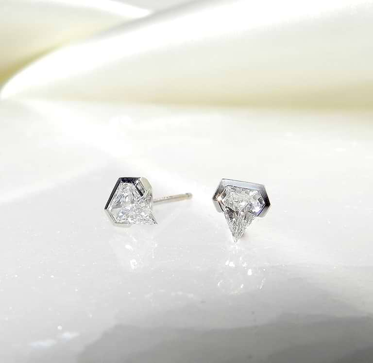 Geometric Shield Lab Diamond Studs