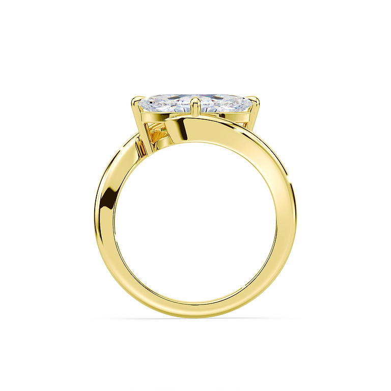 Marquise Cut 1.14ct Wave Bypass Ring