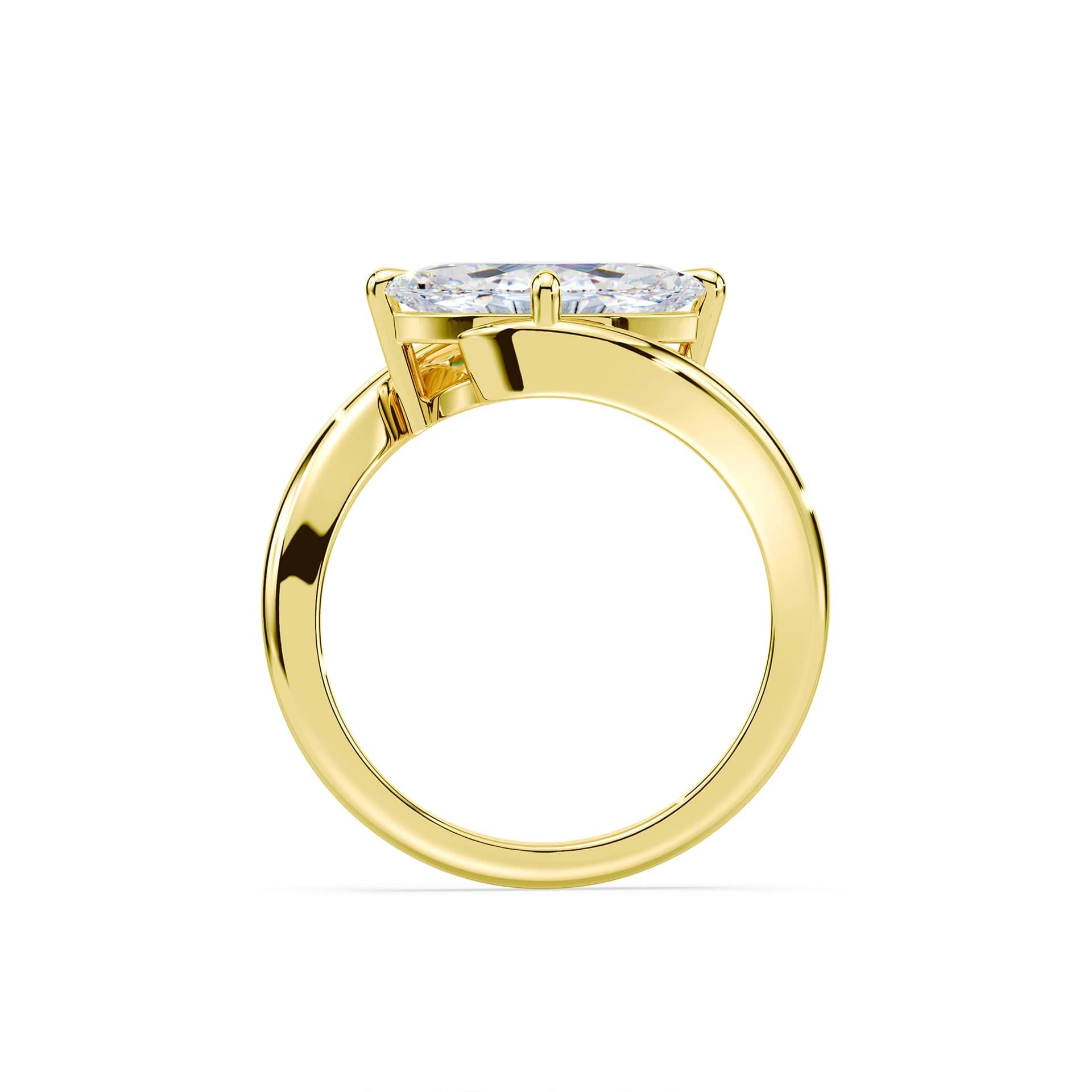 Marquise Cut 1.14ct Wave Bypass Ring