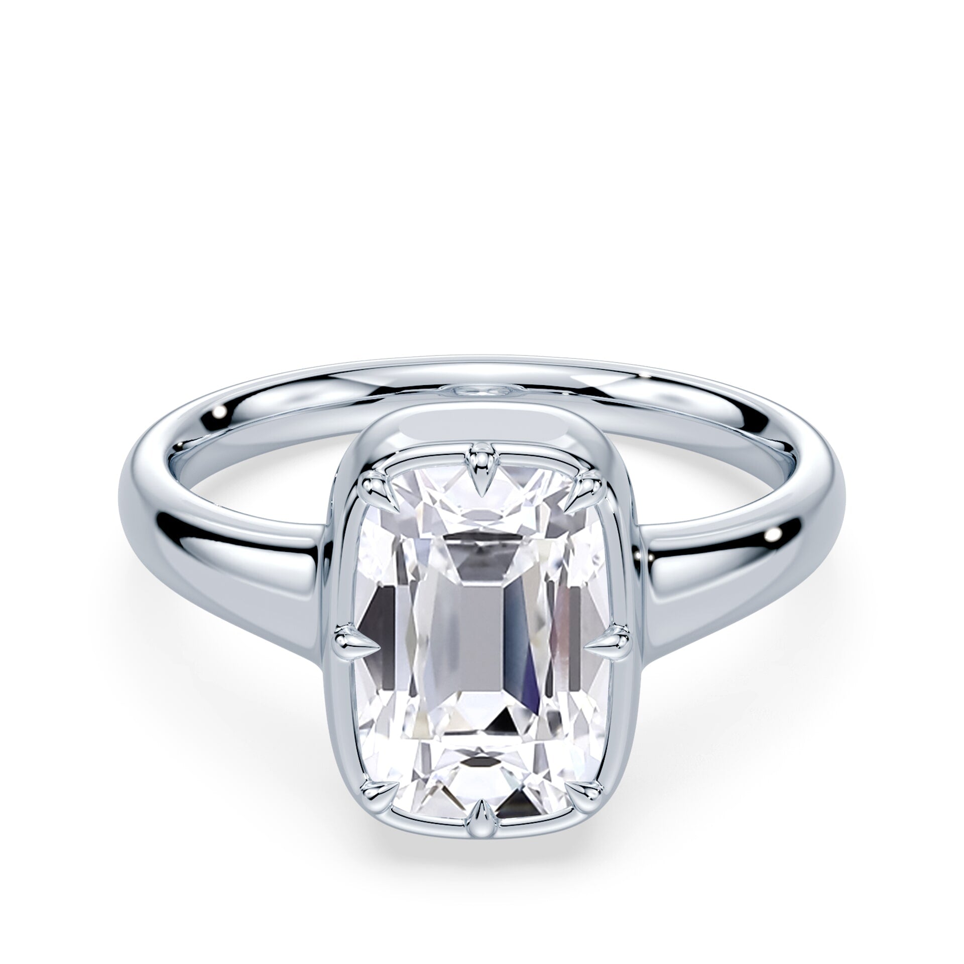 Old Mine Cut Button Back Ring – Plum