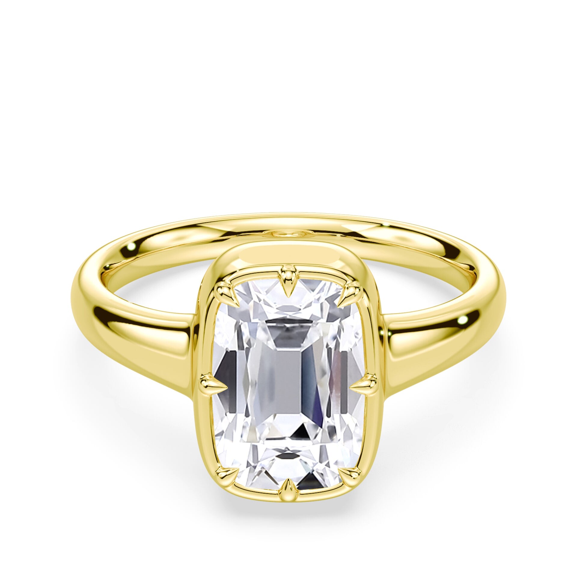 Old Mine Cut Button Back Ring – Plum