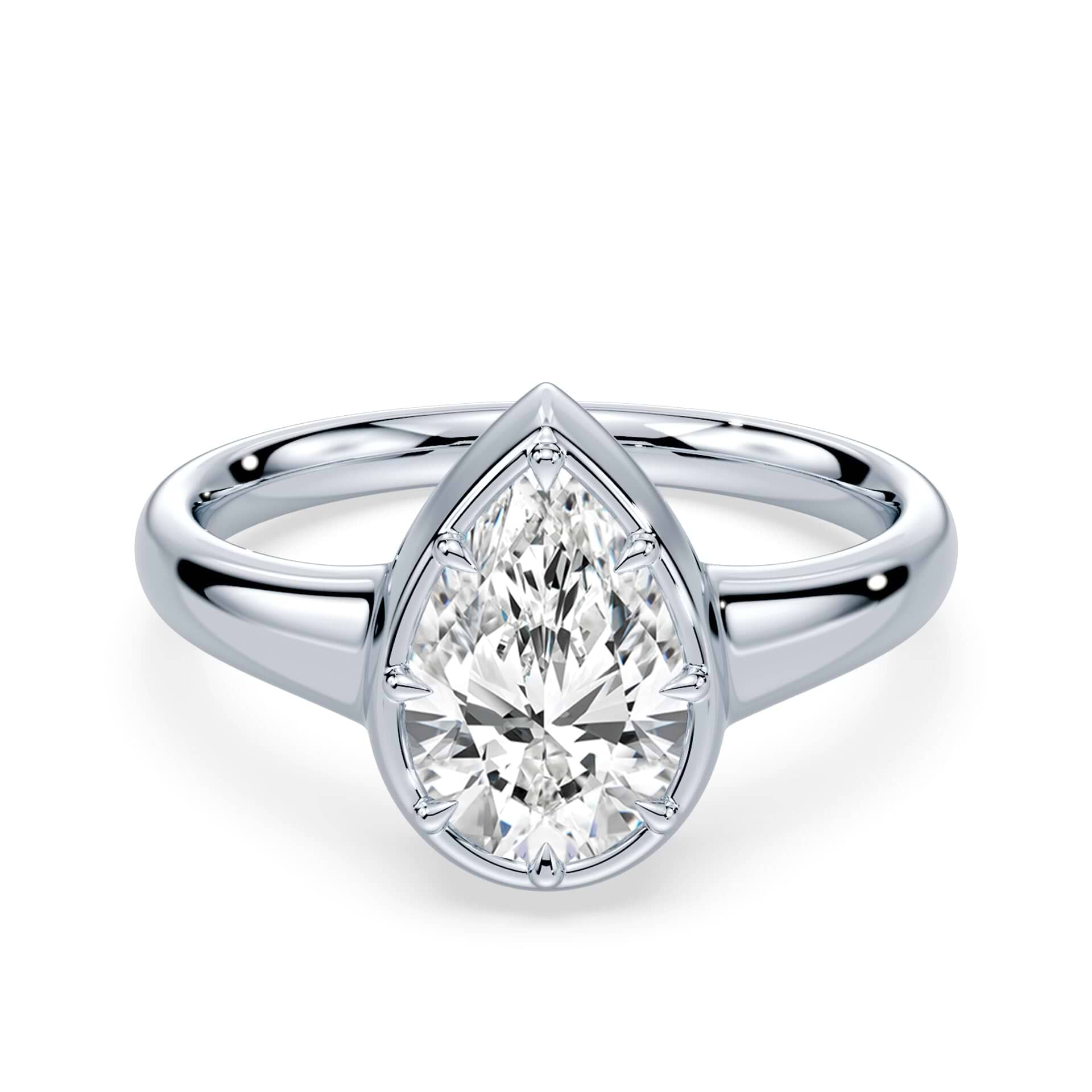Back Ring Accessory Pear Cut Button Back Ring – Plum
