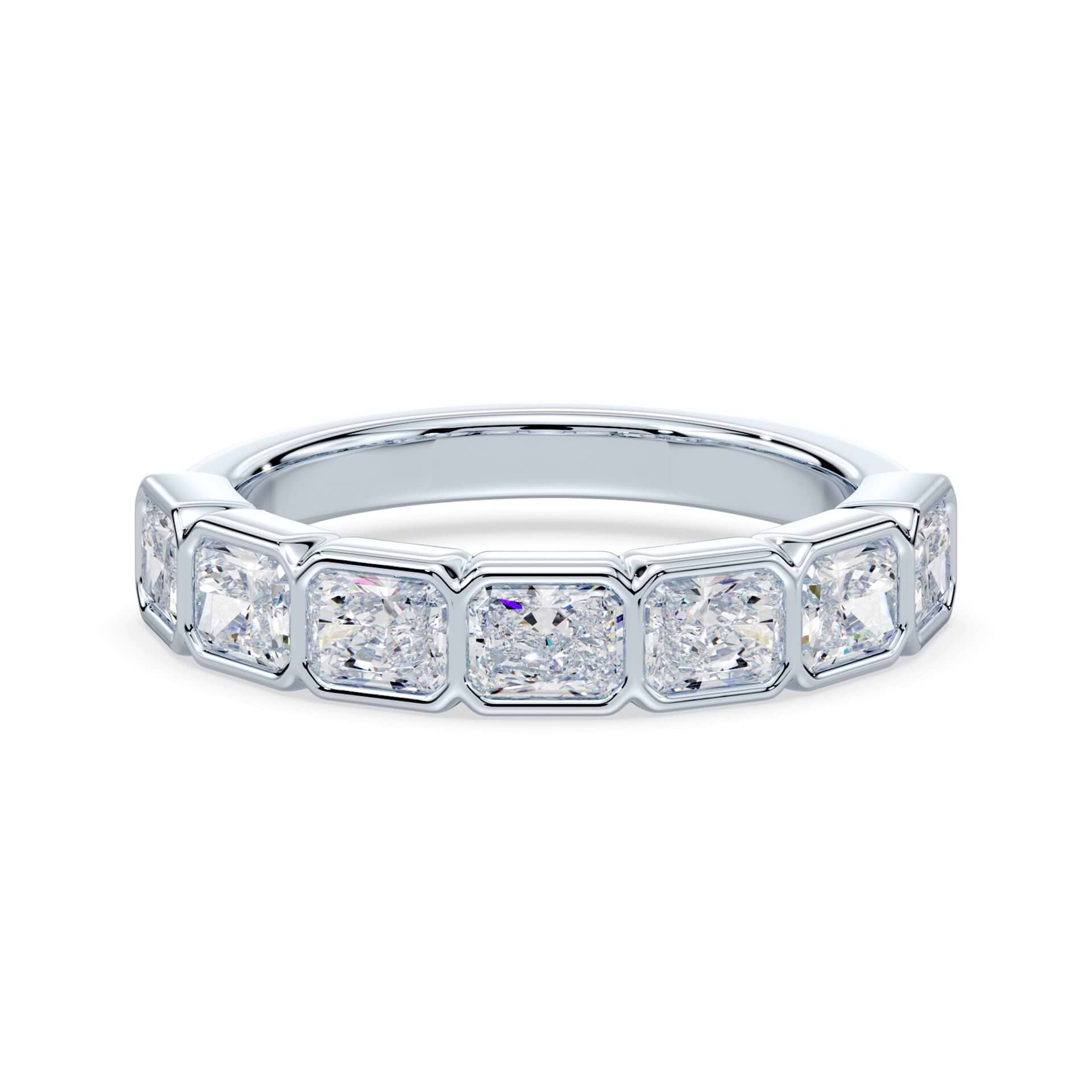 Radiant Cut East-West Bezel Band – Plum