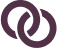 Plum Diamonds icon of two purple interlinked rings 