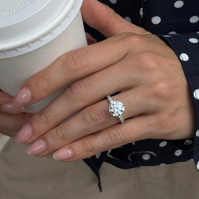 Round 3.46ct 8 Prong Vintage Ring