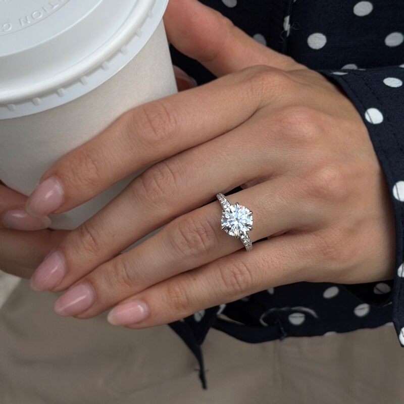 Round 3.46ct 8 Prong Vintage Ring