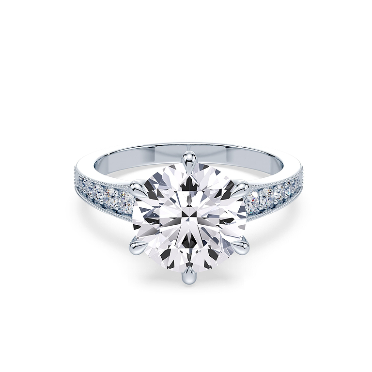 Round 3.46ct 8 Prong Vintage Ring