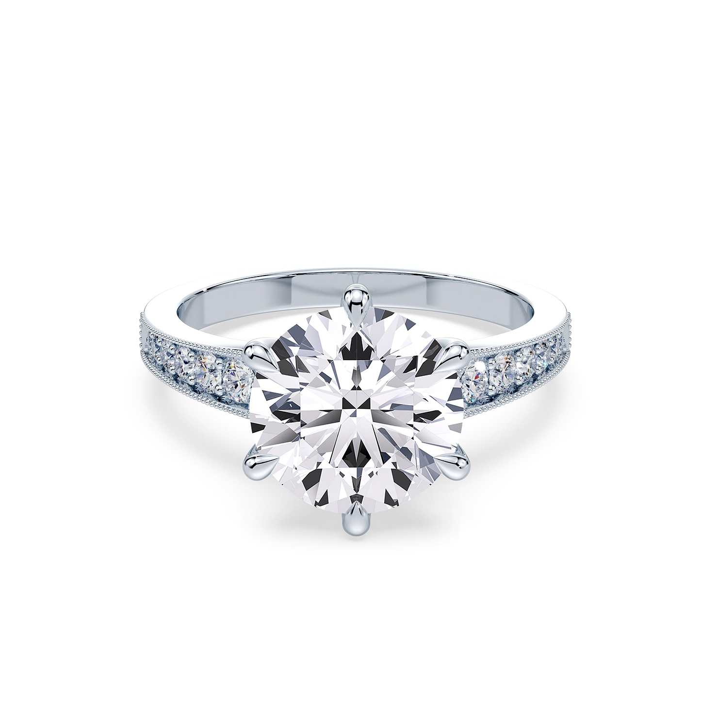 Round 3.46ct 8 Prong Vintage Ring