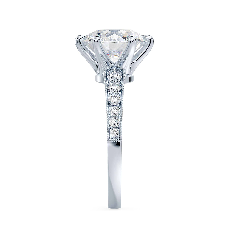 Round 3.46ct 8 Prong Vintage Ring