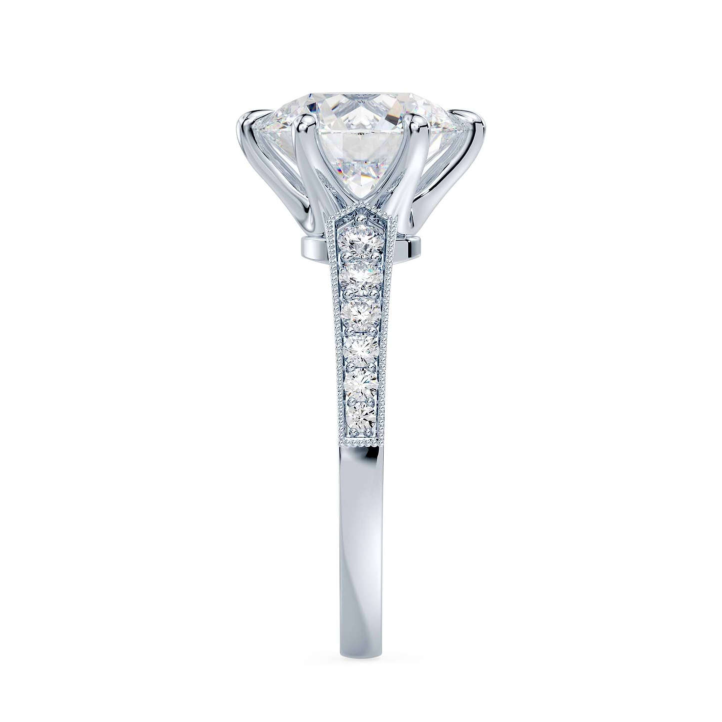 Round 3.46ct 8 Prong Vintage Ring