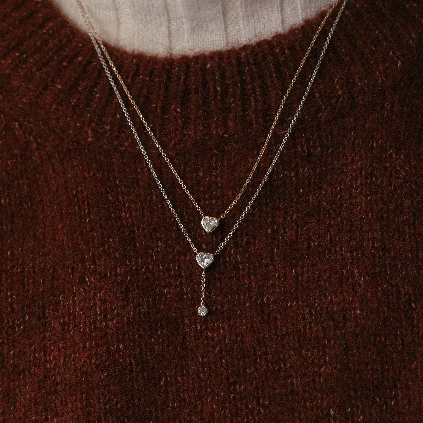 One-of-a-Kind Beaded Heart Lariat Pendant