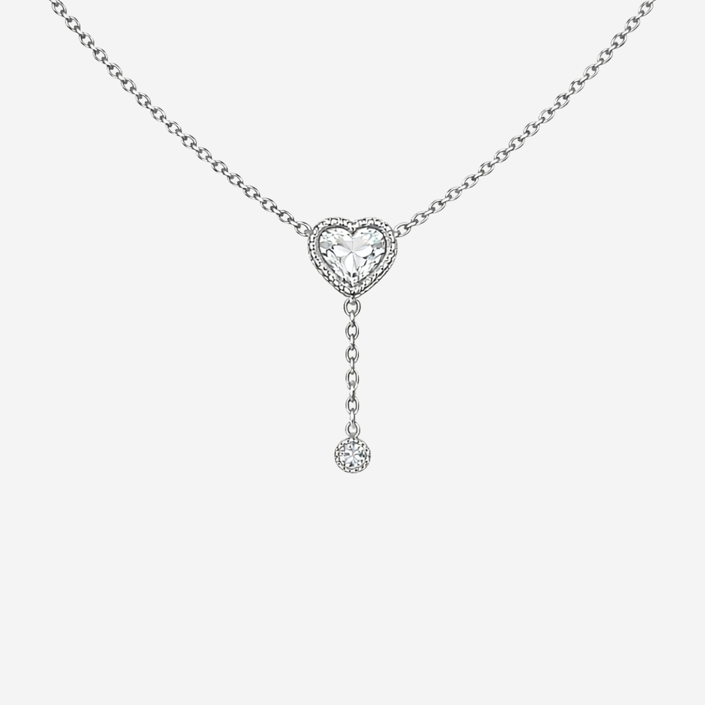 One-of-a-Kind Beaded Heart Lariat Pendant