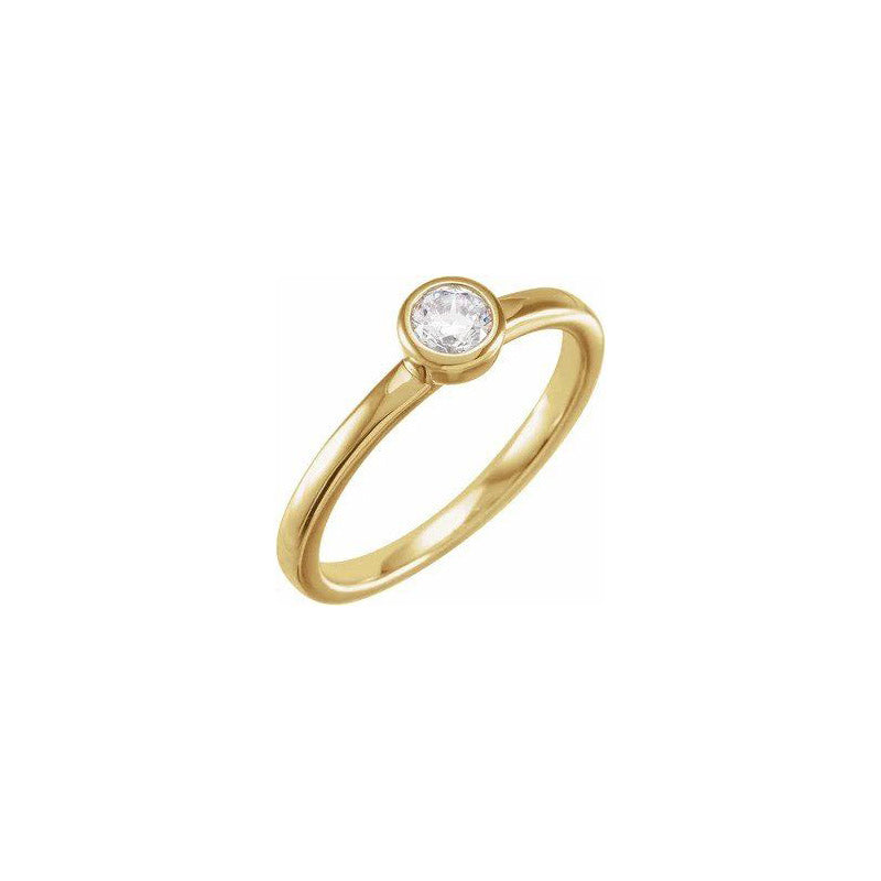 Simple Lab Diamond Bezel Ring .50ct