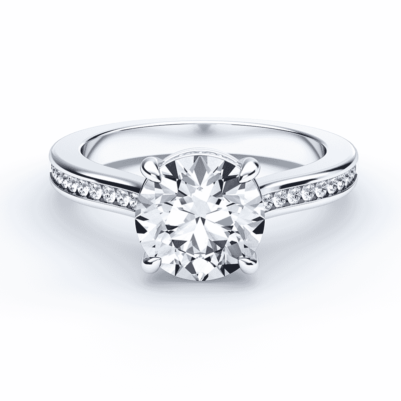 Diamond channel engagement ring new arrivals