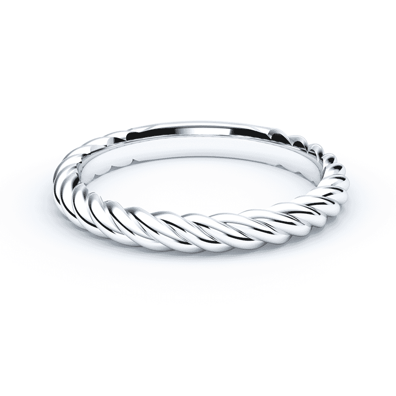 Twisted rope wedding band sales