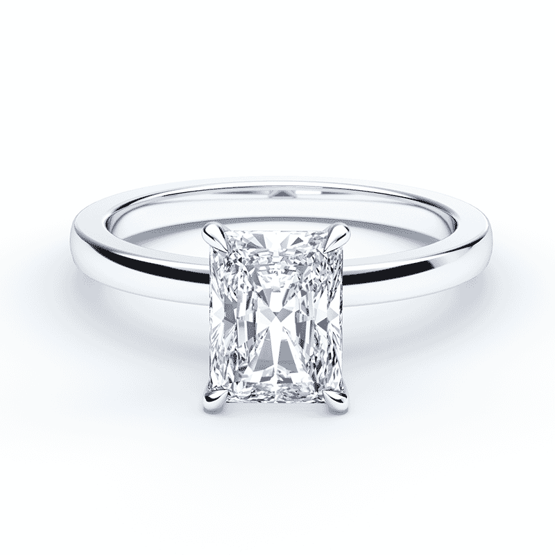 Solitaire radiant cut engagement rings sale