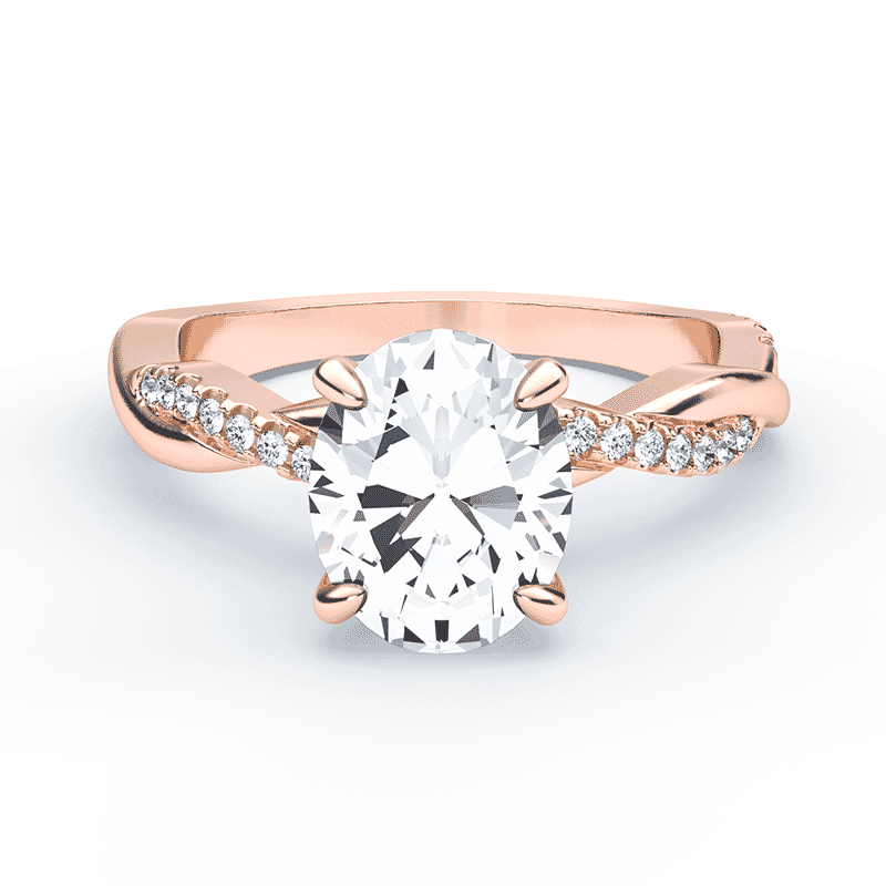 Rose gold twisted band hot sale