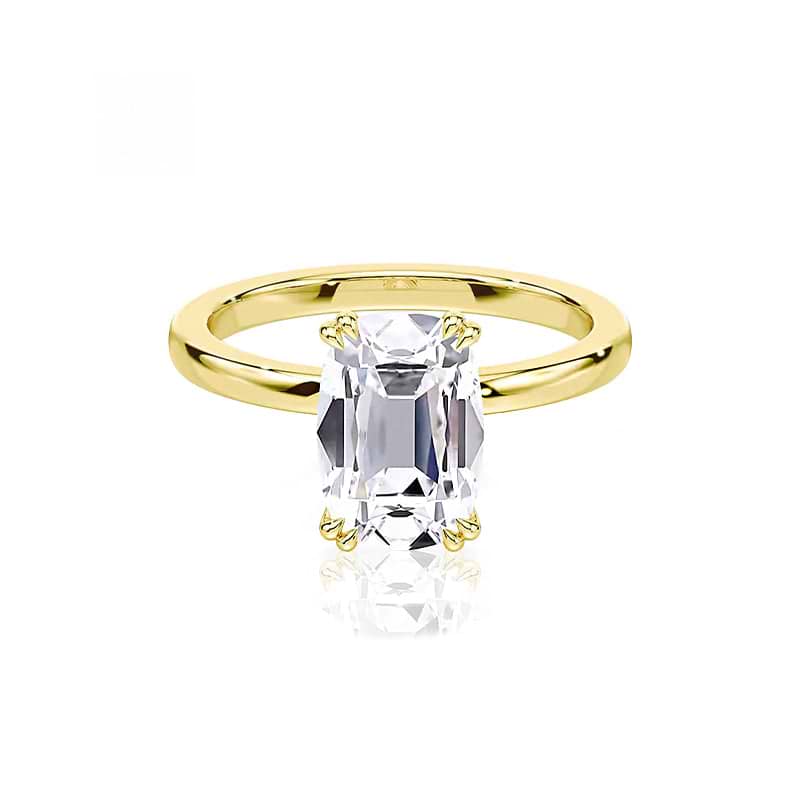 Old Mine Cut 2.41ct 2.41ct E VS1 IGI Lab Diamond Hidden Halo Ring