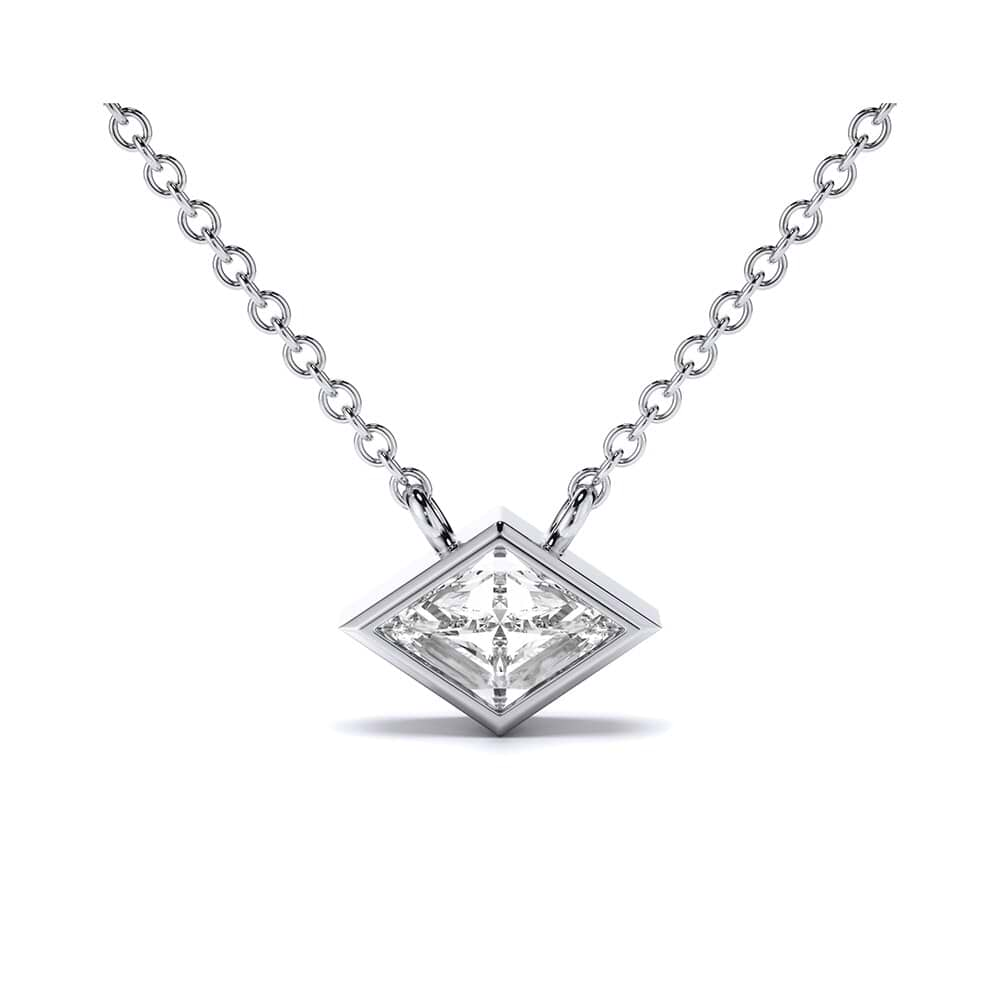 Geometric Lozenge Lab Diamond Pendant