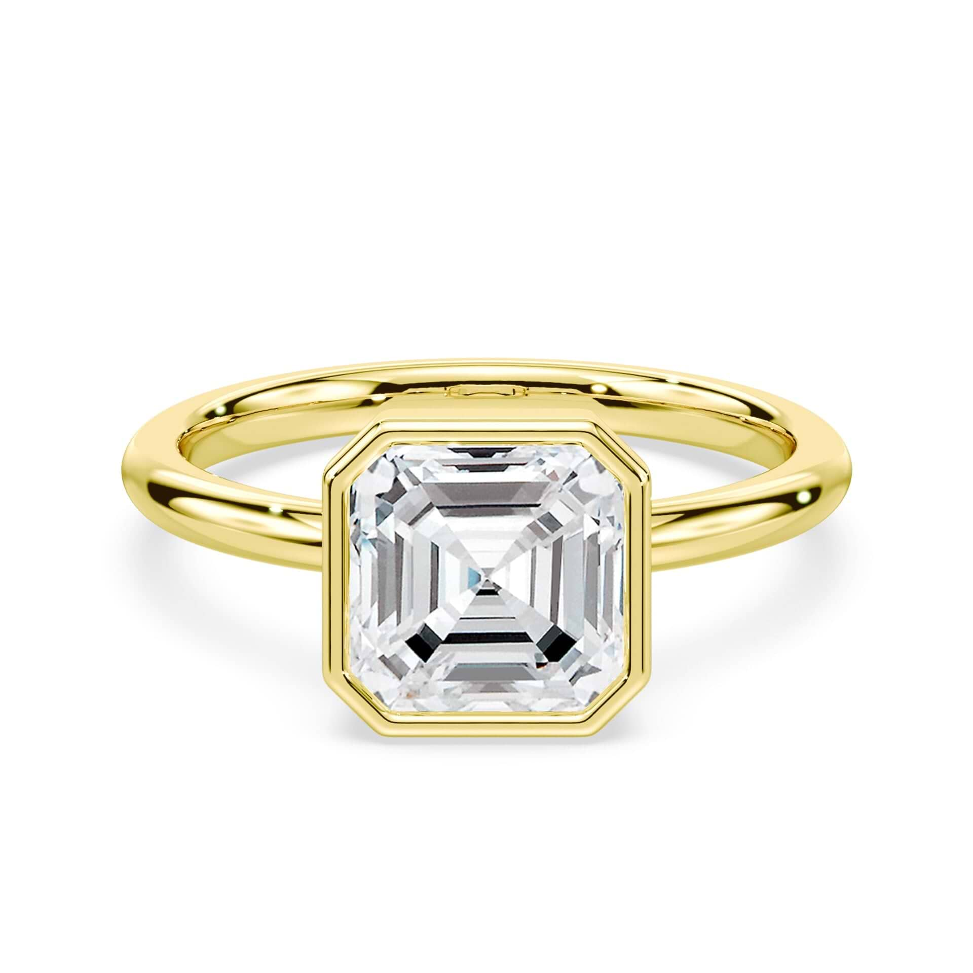 Asscher Cut Low Bezel Ring