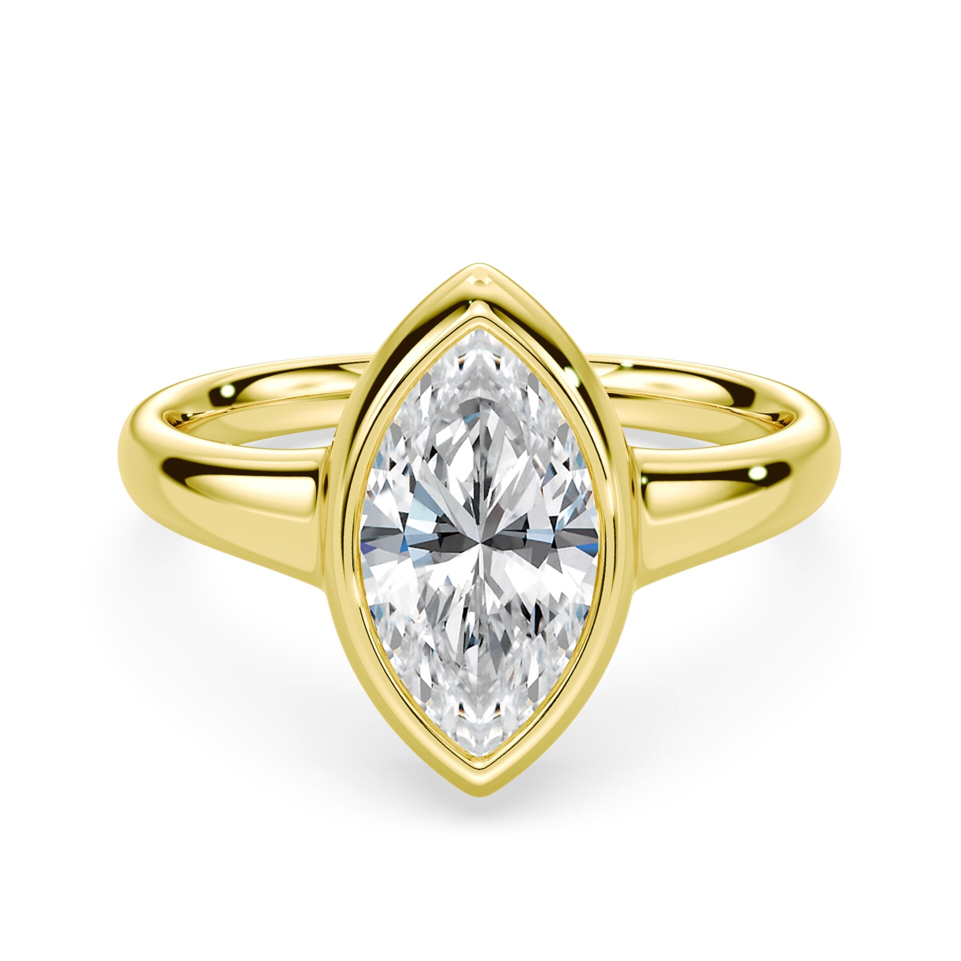 Marquise Cut Wide Bezel Ring