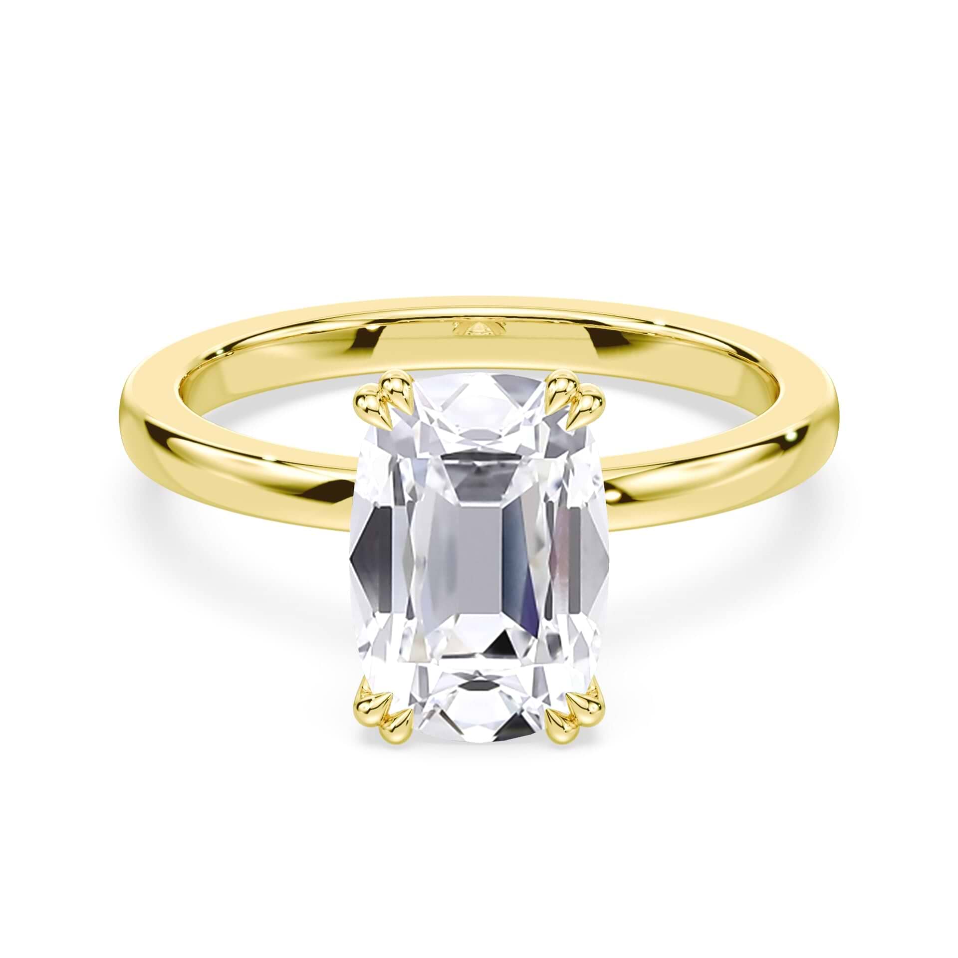 Old Mine Double Prong Half Hidden Halo