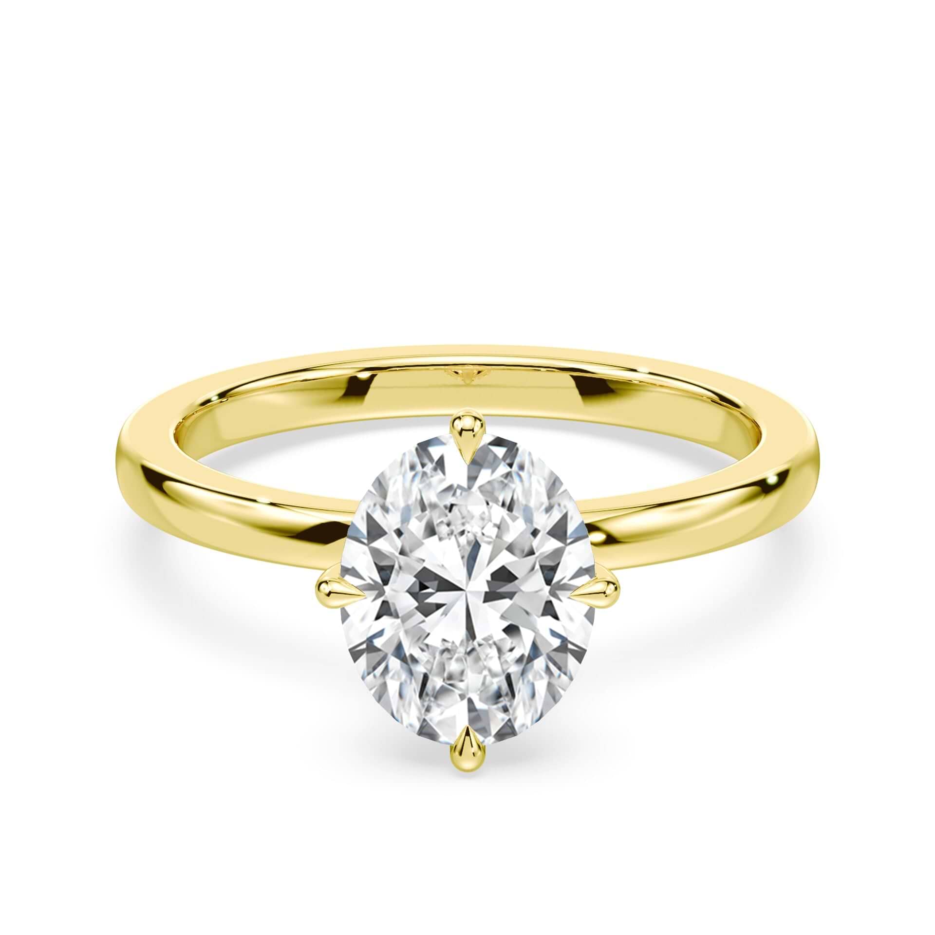 Oval Compass Prong Ring