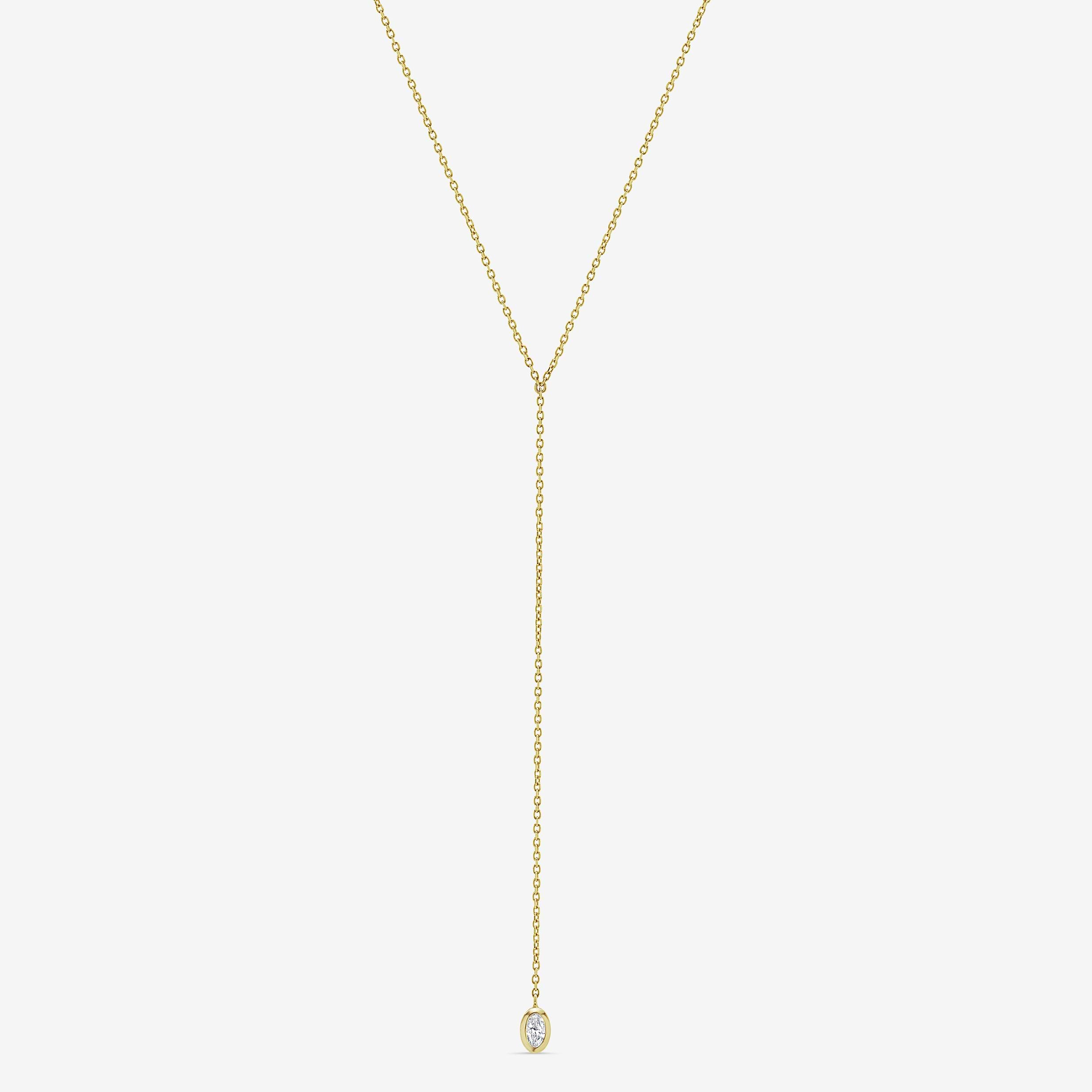 Oval Dewdrop Lariat