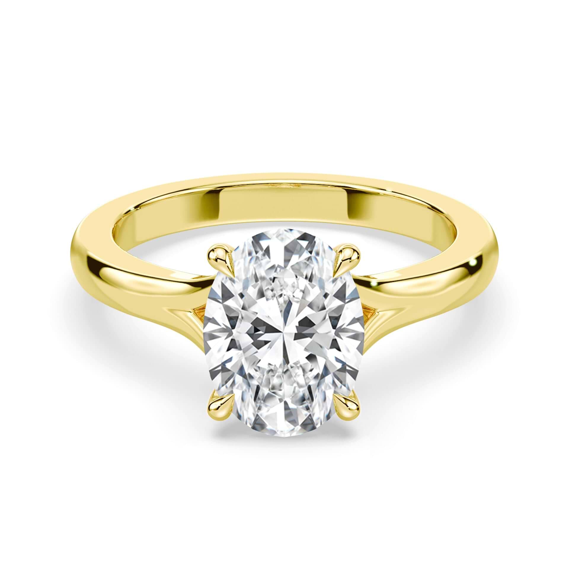 Oval Split Shank Solitaire
