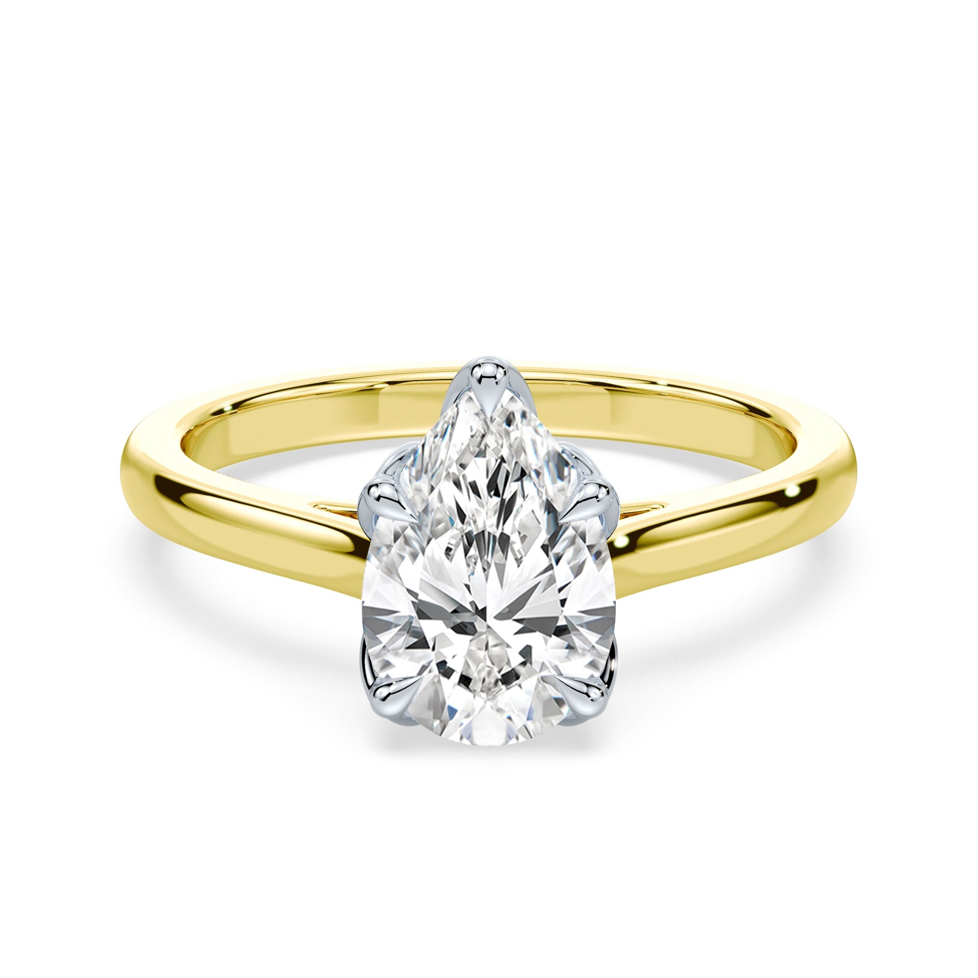Pear Tulip Cathedral Ring