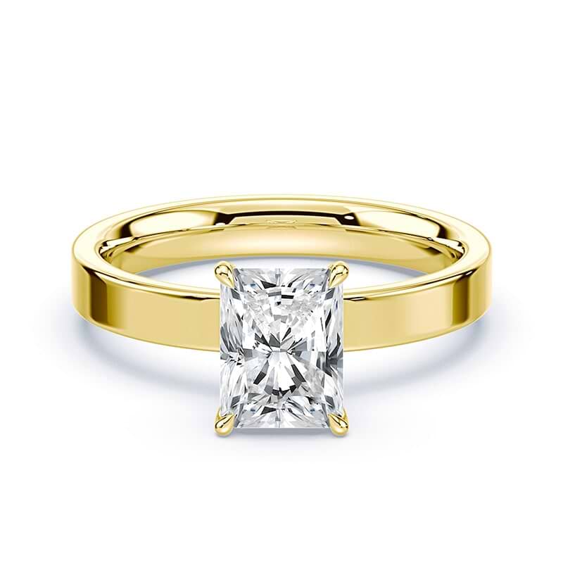 Radiant Cut Wide Solitaire