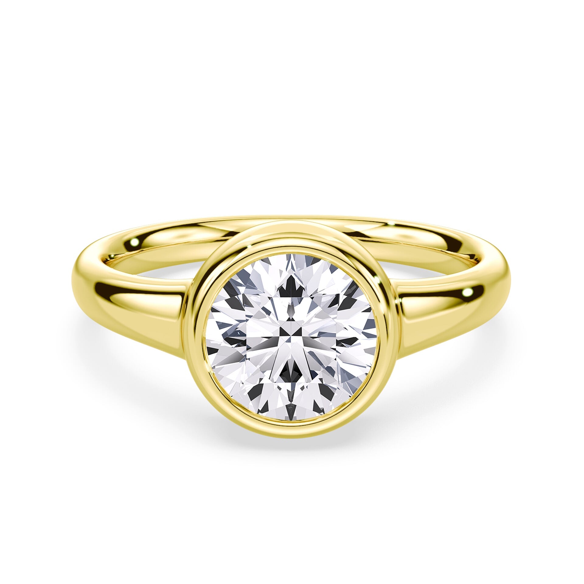 Wide Bezel Diamond Ring